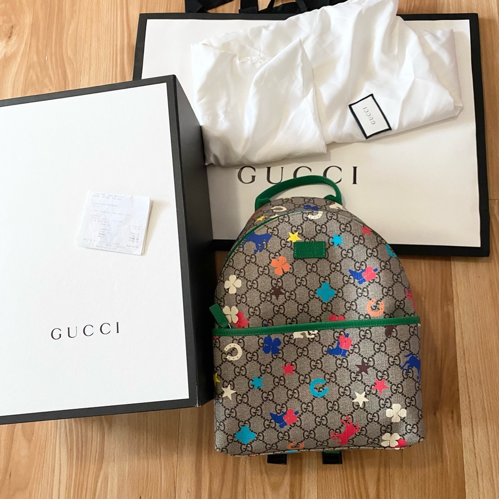 Gucci supreme monogram children backpack